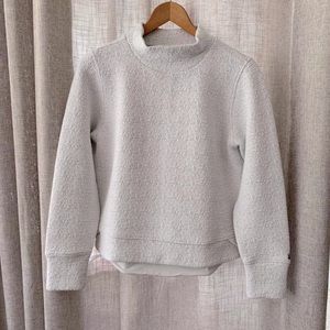 calia white athletic high neck sweatshirt